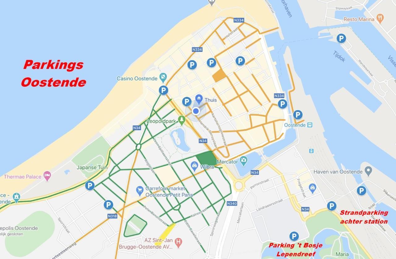 Vakantieappartement Emiel Centrum Oostende Met Garage Экстерьер фото